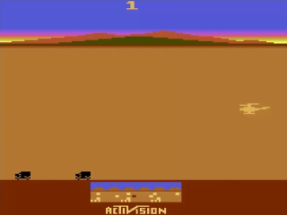 Chopper Command title screen for Atari 2600